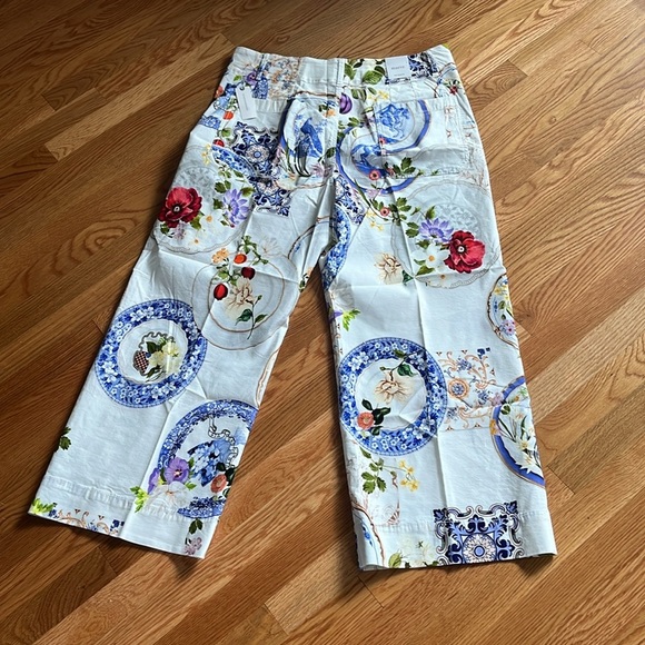 Anthropologie The Colette Cropped Wide-Leg Pants Size 33 NWT - Picture 11 of 16